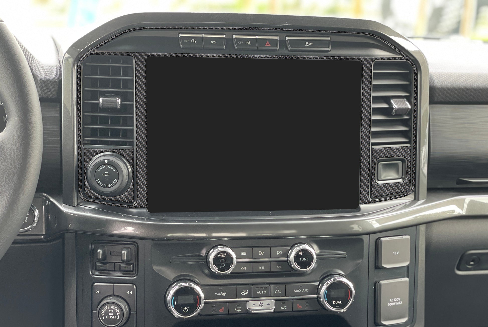 Navigation Screen Accent Trim Fits 2021-2026 Ford F-150 by Tufskinz.com