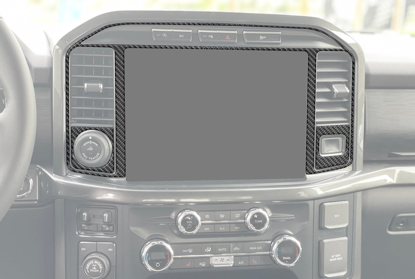 Navigation Screen Accent Trim Fits 2021-2026 Ford F-150 by Tufskinz.com