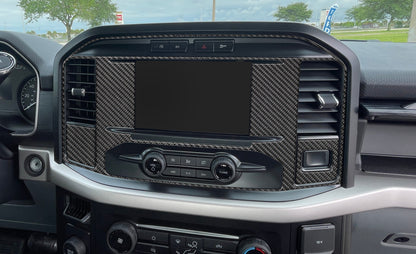 Navigation Screen Accent Trim Fits 2021-2026 Ford F-150 by Tufskinz.com