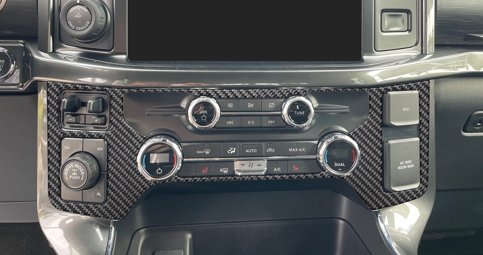 Climate Control Accent Trim Fits 2021-2026 Ford F-150 by Tufskinz.com