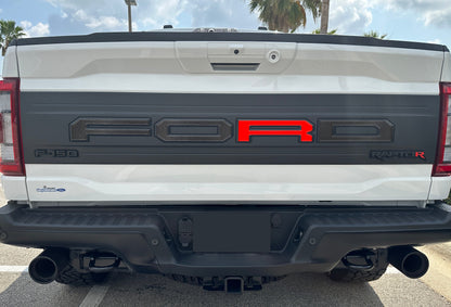 Raptor Tailgate Letter Overlays Fits 2021-2026 Ford F-150 Raptor by Tufskinz.com