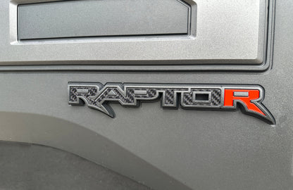Raptor Tailgate Emblem Inserts Fits 2017-2026 Ford F-150 Raptor by Tufskinz.com