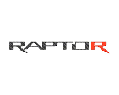Raptor Tailgate Emblem Inserts Fits 2017-2026 Ford F-150 Raptor by Tufskinz.com