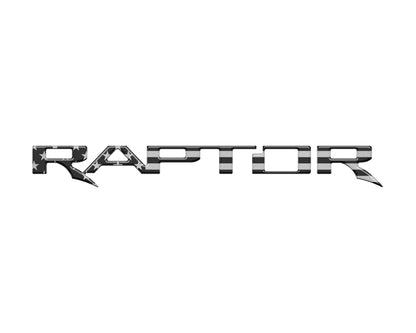 Raptor Tailgate Emblem Inserts Fits 2017-2026 Ford F-150 Raptor by Tufskinz.com