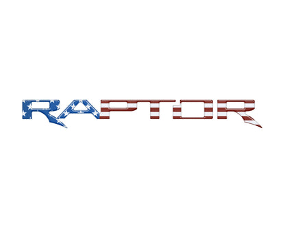 Raptor Tailgate Emblem Inserts Fits 2017-2026 Ford F-150 Raptor by Tufskinz.com
