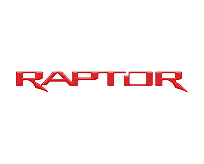 Raptor Tailgate Emblem Inserts Fits 2017-2026 Ford F-150 Raptor by Tufskinz.com