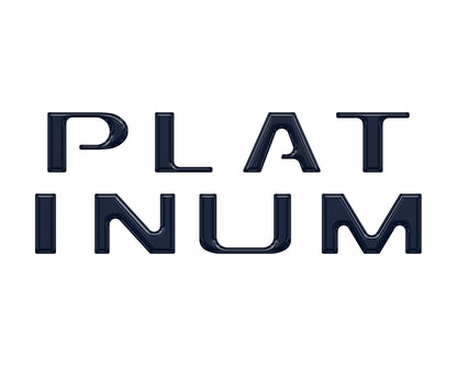Platinum Tailgate Letter Inserts Fits 2021-2023 Ford F-150 by Tufskinz.com