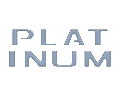 Platinum Tailgate Letter Inserts Fits 2021-2023 Ford F-150 by Tufskinz.com