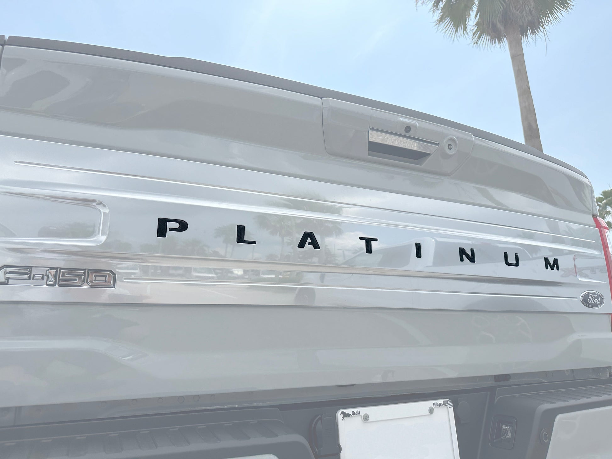 Platinum Tailgate Letter Inserts Fits 2021-2023 Ford F-150 by Tufskinz.com