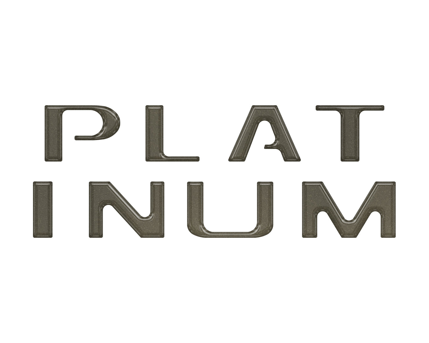 Platinum Tailgate Letter Inserts Fits 2021-2023 Ford F-150 by Tufskinz.com