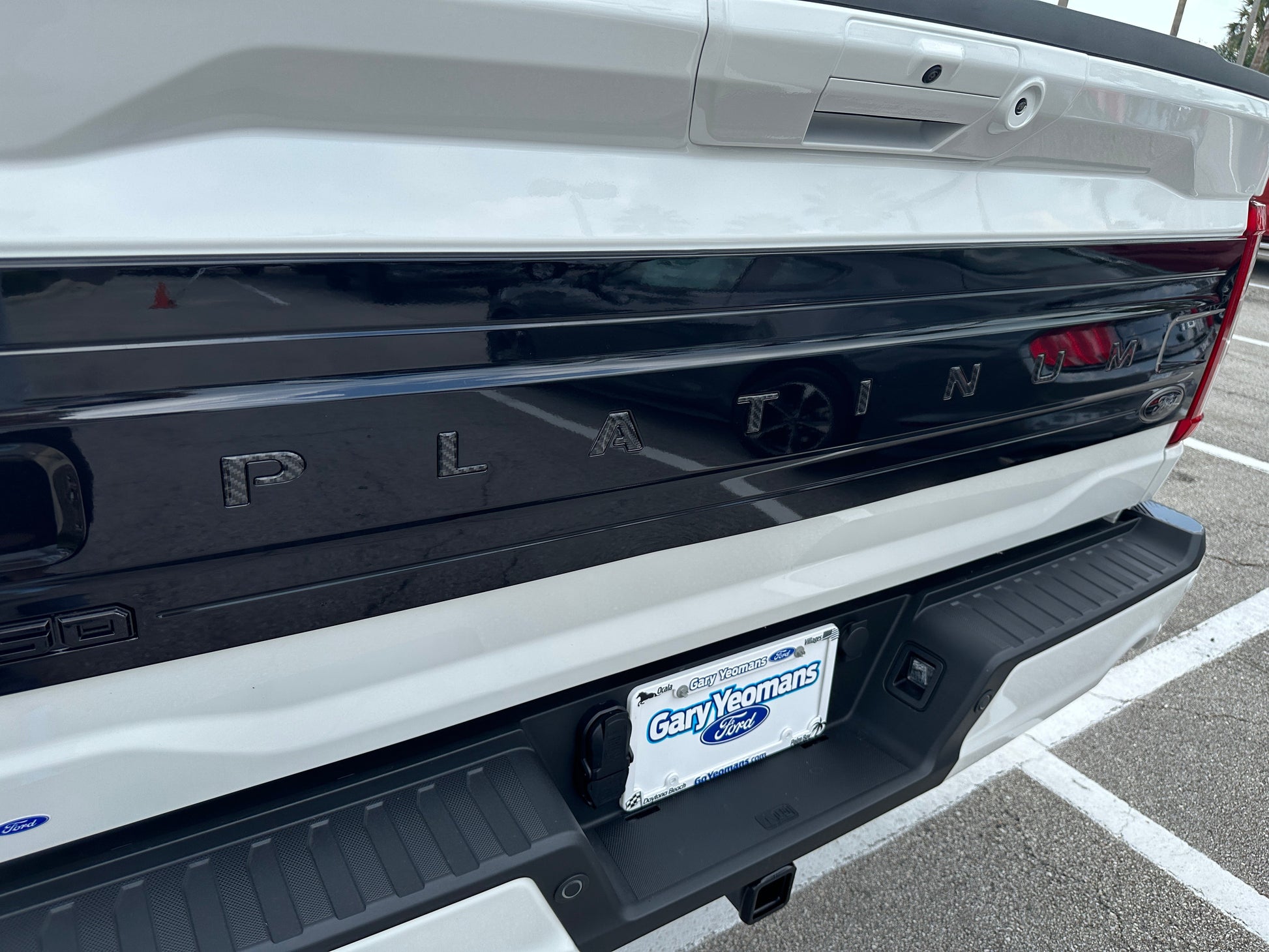 Platinum Tailgate Letter Inserts Fits 2021-2023 Ford F-150 by Tufskinz.com