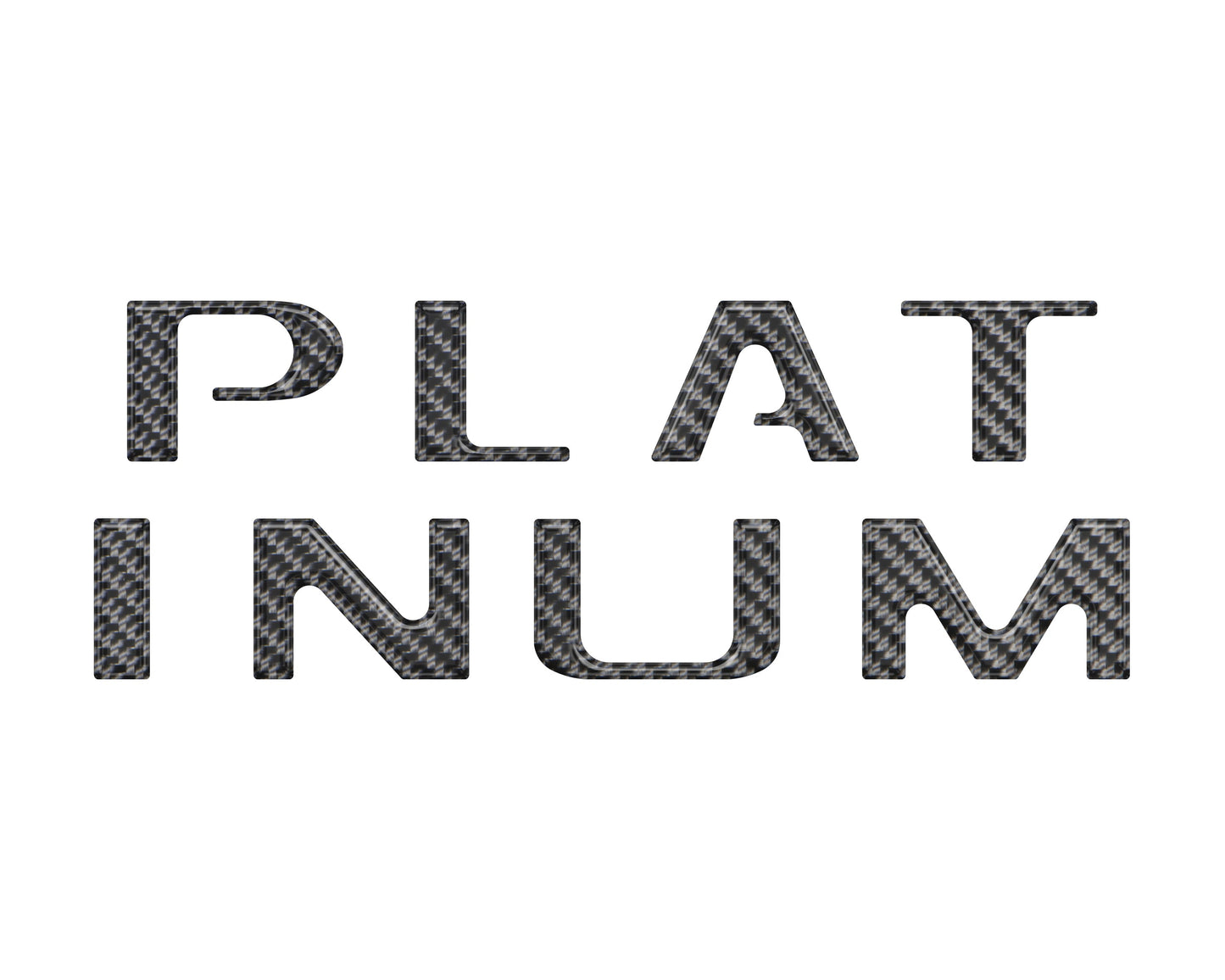 Tailgate Letter Inserts Fits 2018-2020 Ford F-150 Platinum by Tufskinz.com