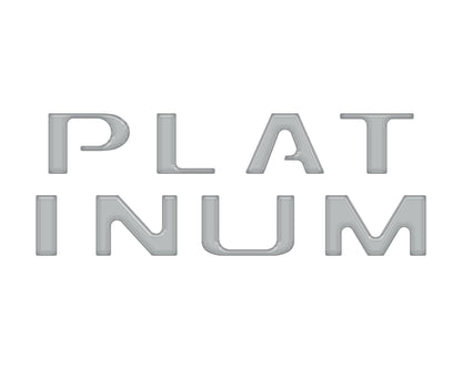 Platinum Tailgate Letter Inserts Fits 2021-2023 Ford F-150 by Tufskinz.com