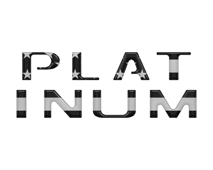 Platinum Tailgate Letter Inserts Fits 2021-2023 Ford F-150 by Tufskinz.com