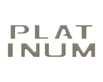 Platinum Tailgate Letter Inserts Fits 2021-2023 Ford F-150 by Tufskinz.com
