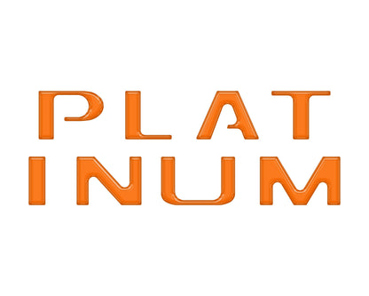 Platinum Tailgate Letter Inserts Fits 2021-2023 Ford F-150 by Tufskinz.com