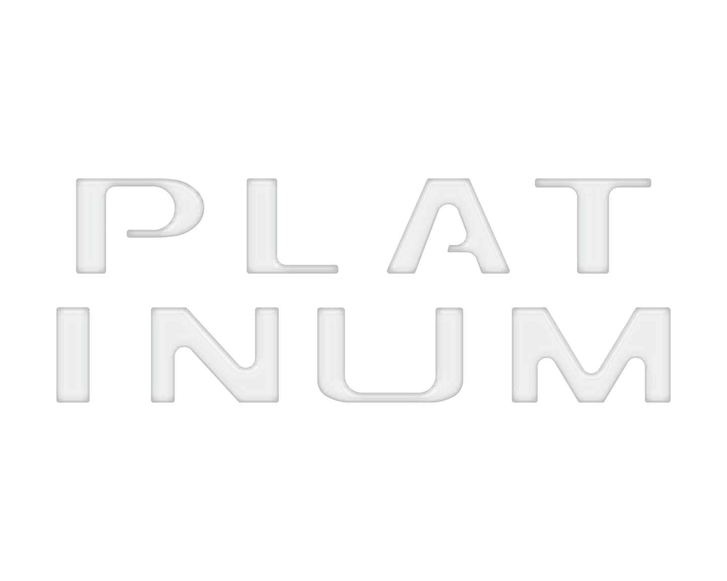 Platinum Tailgate Letter Inserts Fits 2021-2023 Ford F-150 by Tufskinz.com