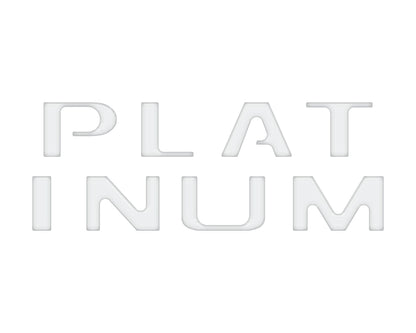 Platinum Tailgate Letter Inserts Fits 2021-2023 Ford F-150 by Tufskinz.com