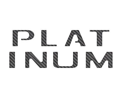 Tailgate Letter Inserts Fits 2018-2020 Ford F-150 Platinum by Tufskinz.com