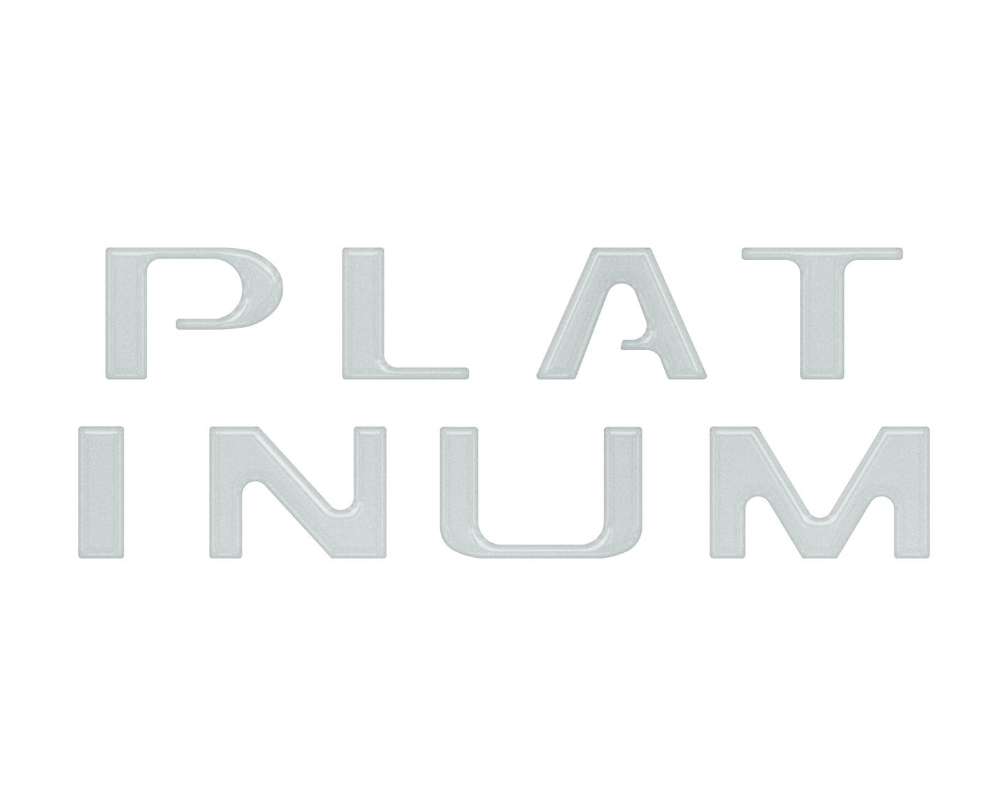 Platinum Tailgate Letter Inserts Fits 2021-2023 Ford F-150 by Tufskinz.com