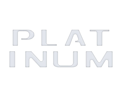 Platinum Tailgate Letter Inserts Fits 2021-2023 Ford F-150 by Tufskinz.com