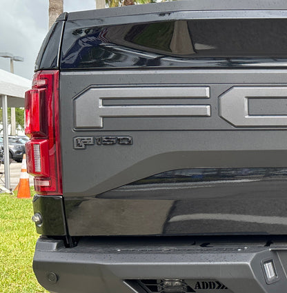 Tailgate Applique Emblem Accent Trim Fits 2017-2020 Ford F-150 Raptor/King Ranch/Platinum/Limited by Tufskinz.com