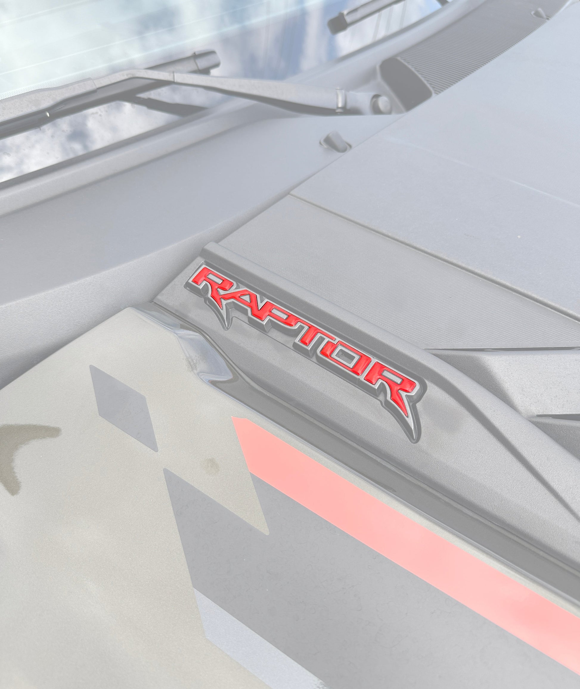 Hood Cowl Emblem Inserts Fits 2021-2026 Ford F-150/Bronco Raptor by Tufskinz.com