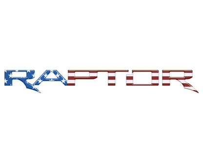 Raptor Tailgate Emblem Inserts Fits 2017-2026 Ford F-150 Raptor by Tufskinz.com