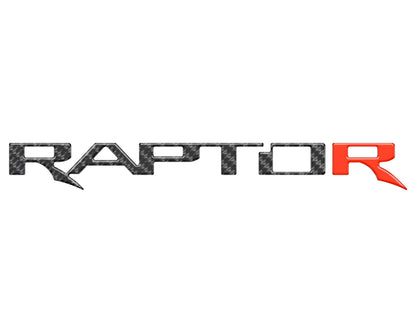 Raptor Tailgate Emblem Inserts Fits 2017-2026 Ford F-150 Raptor by Tufskinz.com