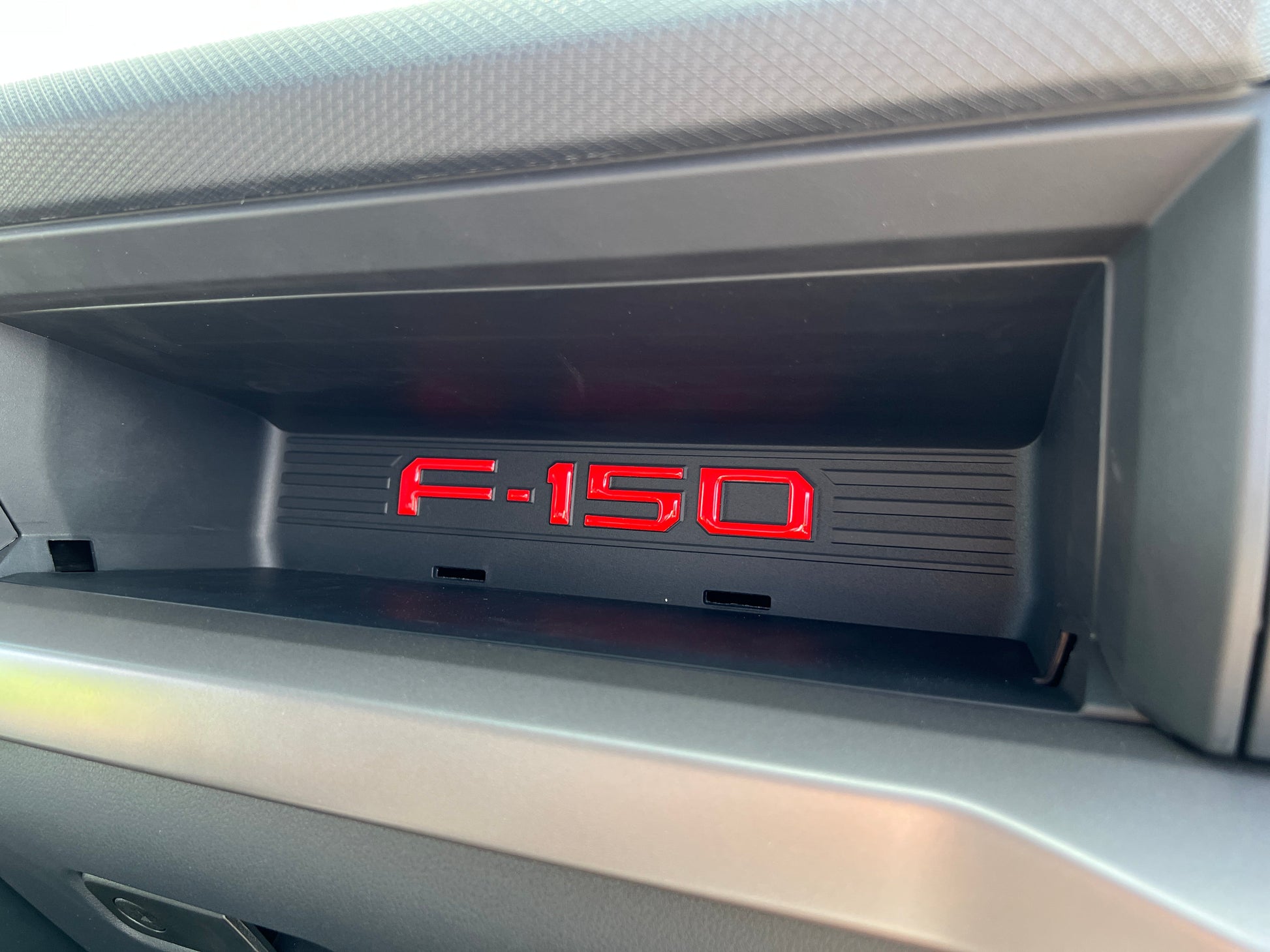 Passenger Cubby Letter Overlays Fits 2021-2026 Ford F-150 XL/STX by Tufskinz.com
