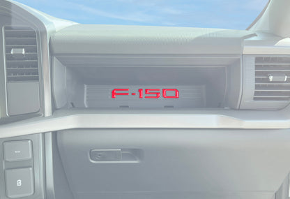 Passenger Cubby Letter Overlays Fits 2021-2026 Ford F-150 XL/STX by Tufskinz.com