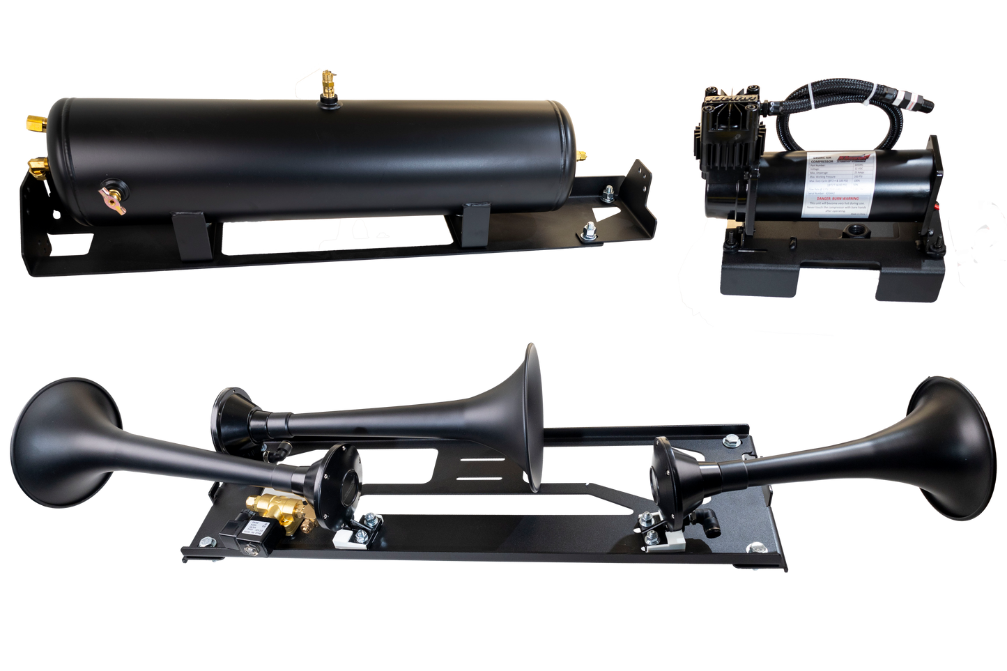 Ford F-250, F-350 Onboard Air System with Model 730 Horns by Kleinn Automotive Accessories