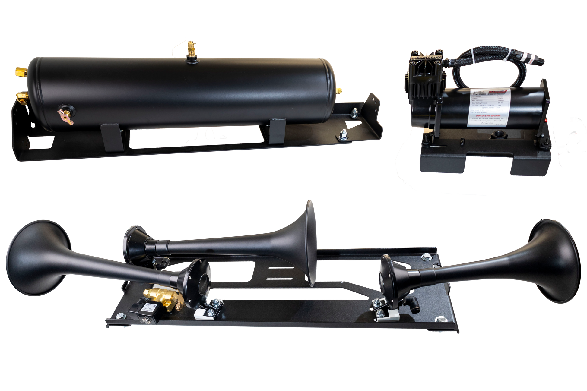 Ford F-250, F-350 Onboard Air System with Model 730 Horns by Kleinn Automotive Accessories