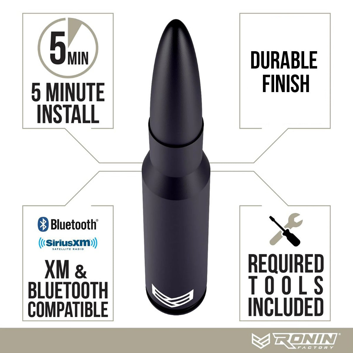SMARTLOCK™ BULLET ANTENNA FOR DODGE RAM by Ronin Factory