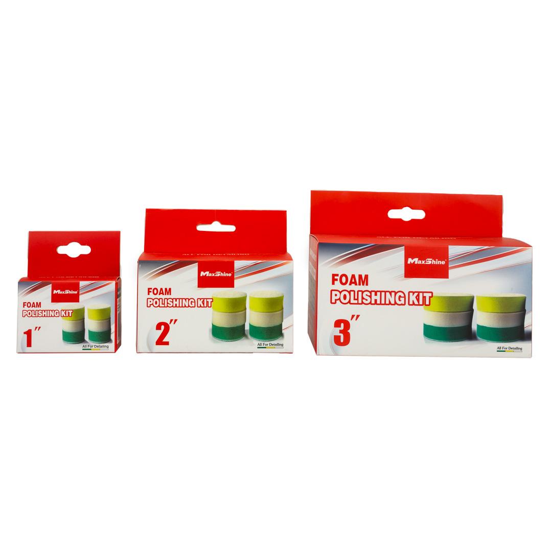 Foam Car Polishing Pads Kit - 1in, 2in, 3in (6 Pack) by MaxshineUSA