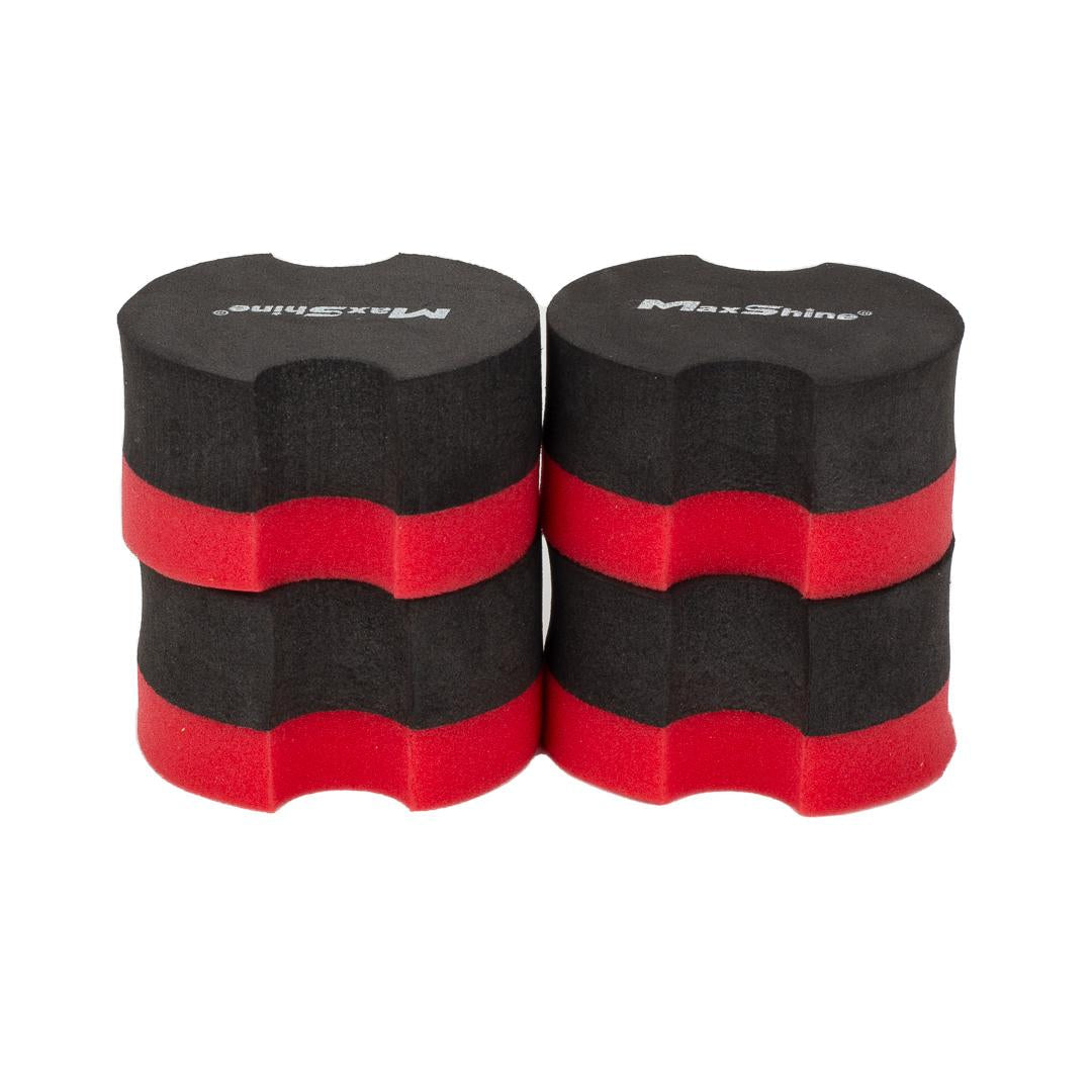 Rubber Backed Car Wax Foam Applicator Pad - 4 Pack by MaxshineUSA