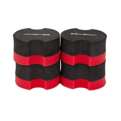 Rubber Backed Car Wax Foam Applicator Pad - 4 Pack by MaxshineUSA