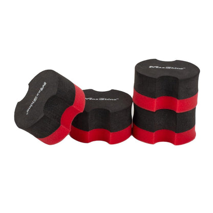 Rubber Backed Car Wax Foam Applicator Pad - 4 Pack by MaxshineUSA