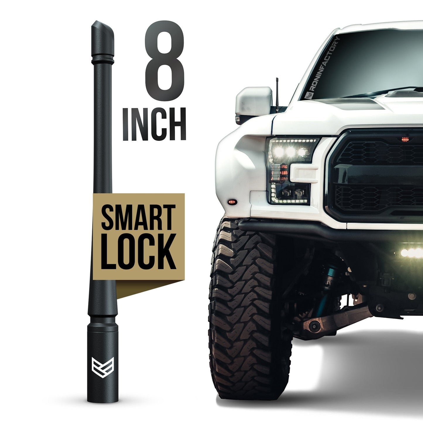 SMARTLOCK™ SHORT FLEXIBLE ANTENNA 8 INCH FOR FORD (NEW!) by Ronin Factory