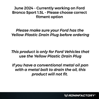 EASY OIL DRAIN FOR FORD by Ronin Factory