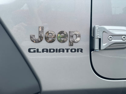 Driver & Passenger Side Emblem Overlays Fits 2019-2026 Jeep Gladiator by Tufskinz.com