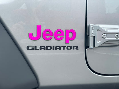 Driver & Passenger Side Emblem Overlays Fits 2019-2026 Jeep Gladiator by Tufskinz.com