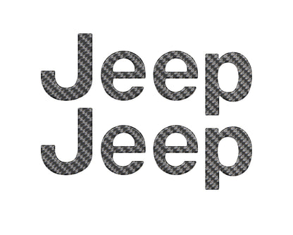 Driver & Passenger Side Letter Overlays Fits 2018-2026 Jeep Wrangler JL by Tufskinz.com