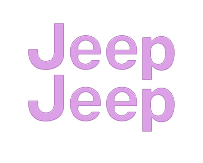 Driver & Passenger Side Letter Overlays Fits 2018-2026 Jeep Wrangler JL by Tufskinz.com