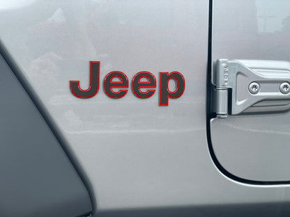 Driver & Passenger Side Letter Overlays Fits 2018-2026 Jeep Wrangler JL by Tufskinz.com