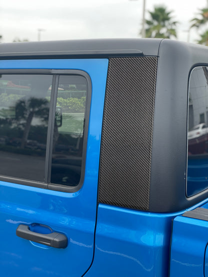C Pillar Accent Overlays Fits 2019-2026 Jeep Gladiator by Tufskinz.com