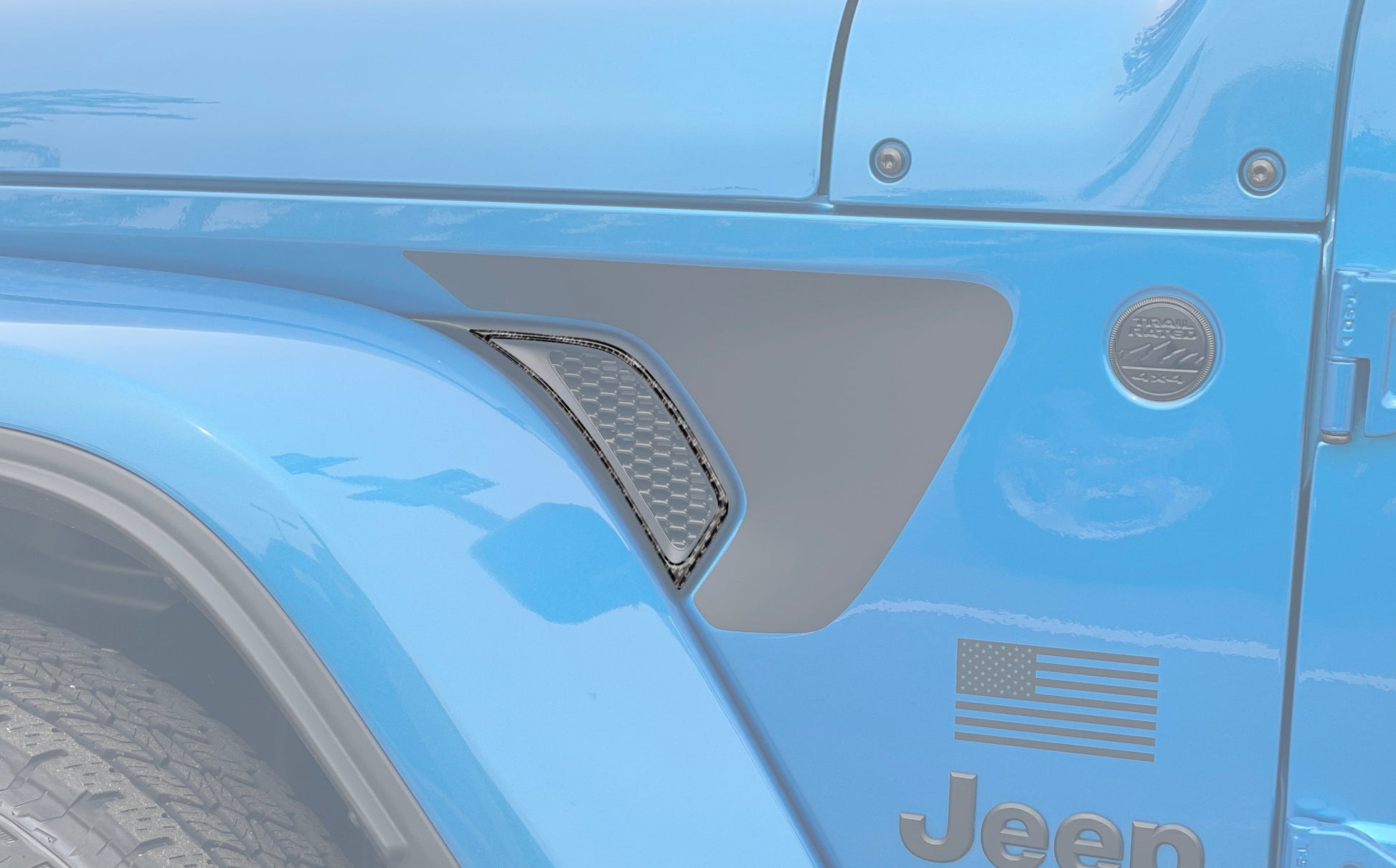 Side Vender Vent Accent Overlays Fits 2019-2026 Jeep Gladiator by Tufskinz.com
