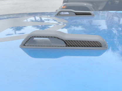 Hood Hinge Side Accent Overlays Fits 2019-2026 Jeep Gladiator by Tufskinz.com
