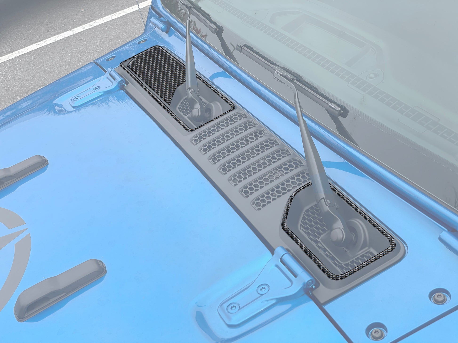 Center Cowl Accent Overlays Fits 2019-2026 Jeep Gladiator by Tufskinz.com