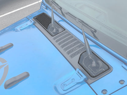 Center Cowl Accent Overlays Fits 2019-2026 Jeep Gladiator by Tufskinz.com